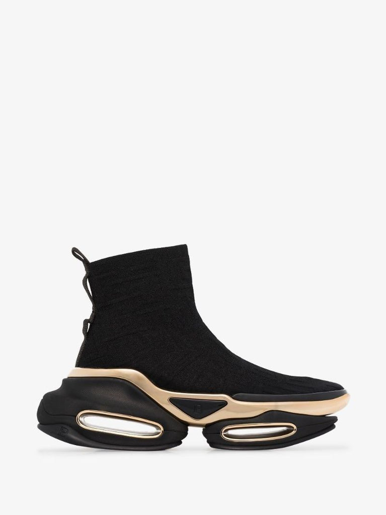 Black B-bold Monogram High Top Sneakers