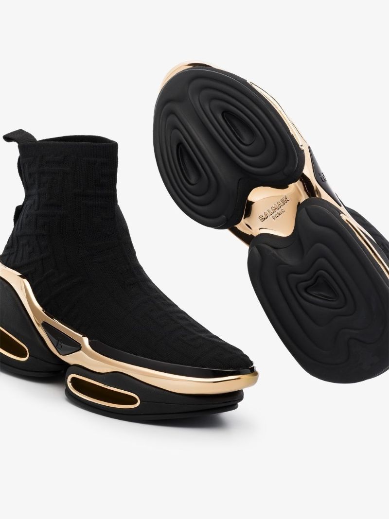 Black B-bold Monogram High Top Sneakers