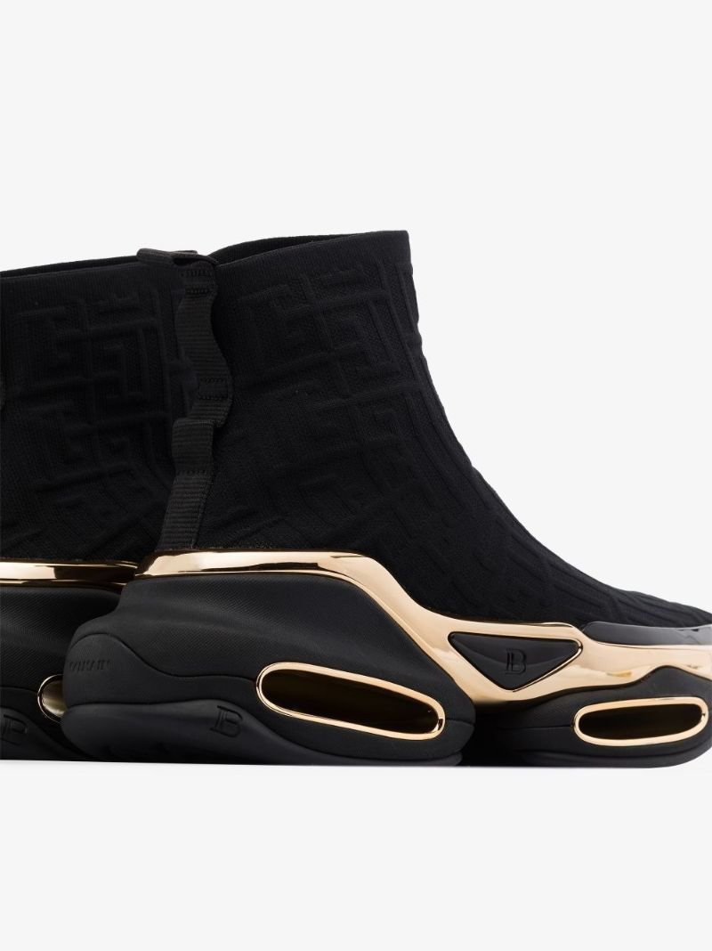 Black B-bold Monogram High Top Sneakers