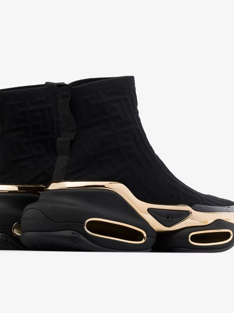 Black B-bold Monogram High Top Sneakers