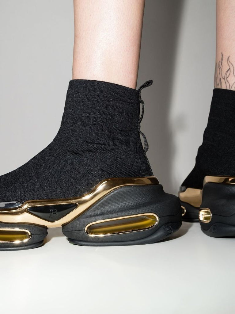 Black B-bold Monogram High Top Sneakers