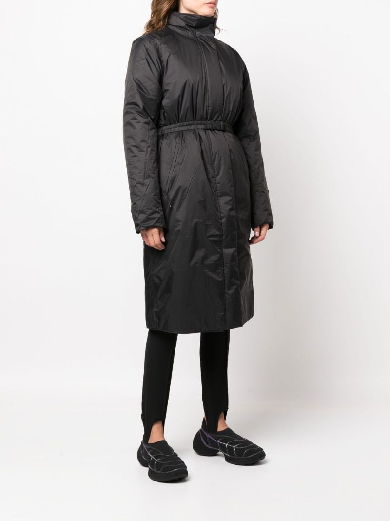 Black Long Padded Nylon Jacket