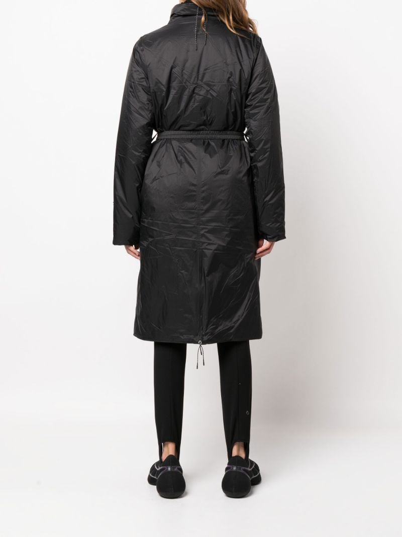 Black Long Padded Nylon Jacket