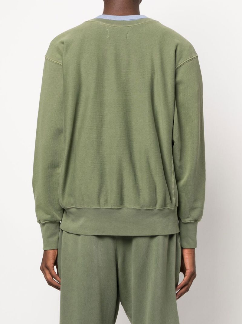 Green Heavyweight Textured Cotton Sweatshirt