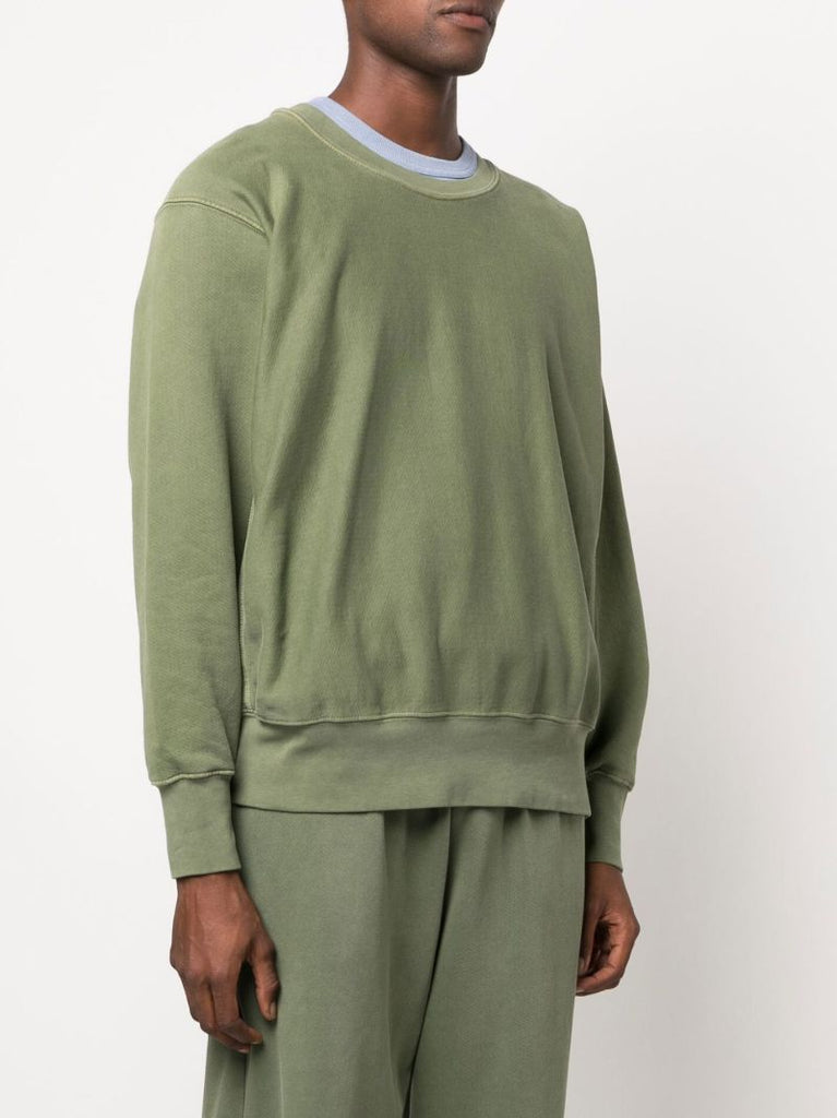Green Heavyweight Textured Cotton Sweatshirt