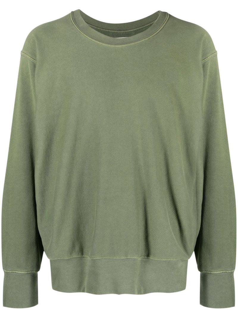 Green Heavyweight Textured Cotton Sweatshirt