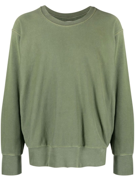 Green Heavyweight Textured Cotton Sweatshirt