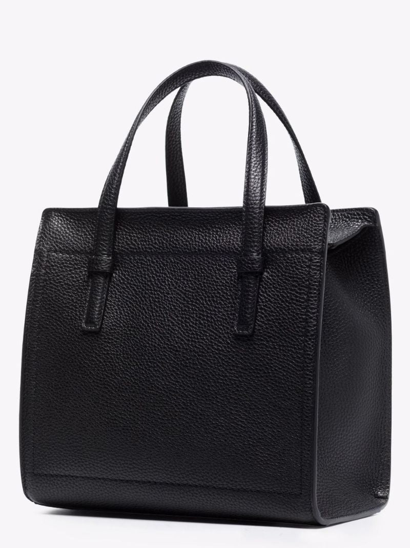 Black Amy Leather Tote Bag
