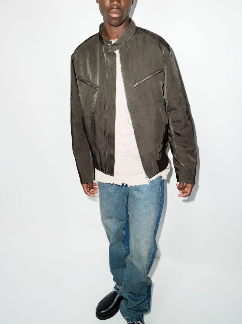Green Moto Flight Jacket