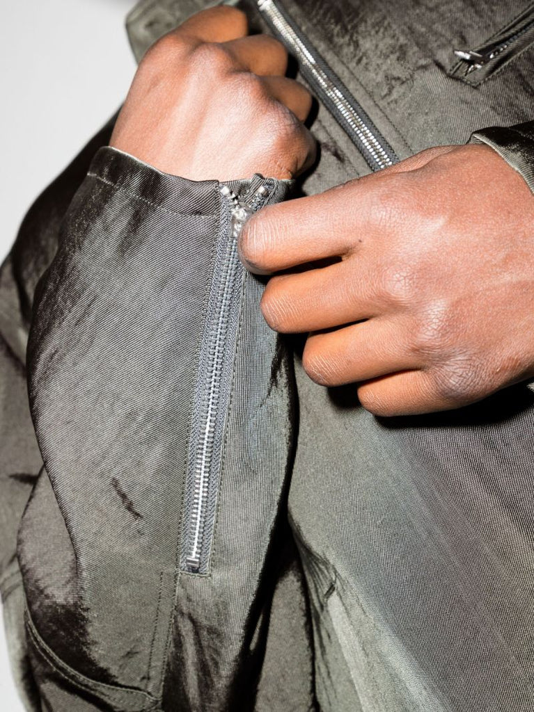 Green Moto Flight Jacket