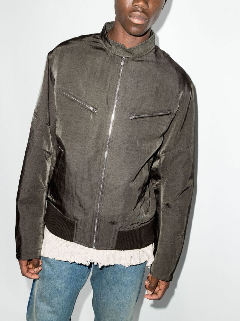 Green Moto Flight Jacket