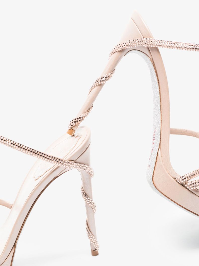 Neutral Margot 120 Embellished Wrap Sandals