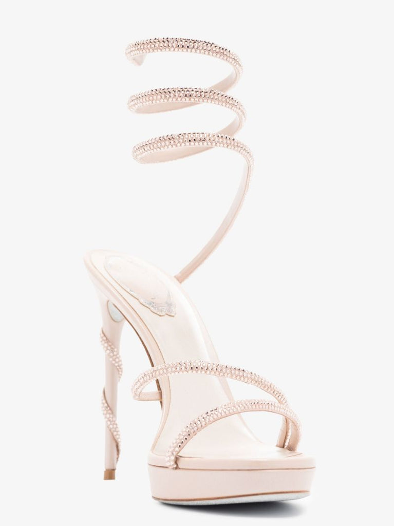 Neutral Margot 120 Embellished Wrap Sandals