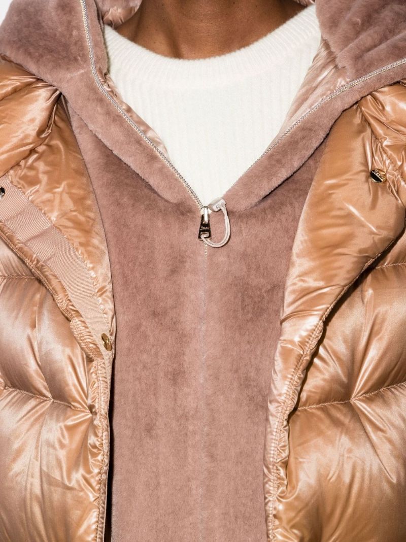 Neutral Nylon Ultralight Hooded Puffer Coat