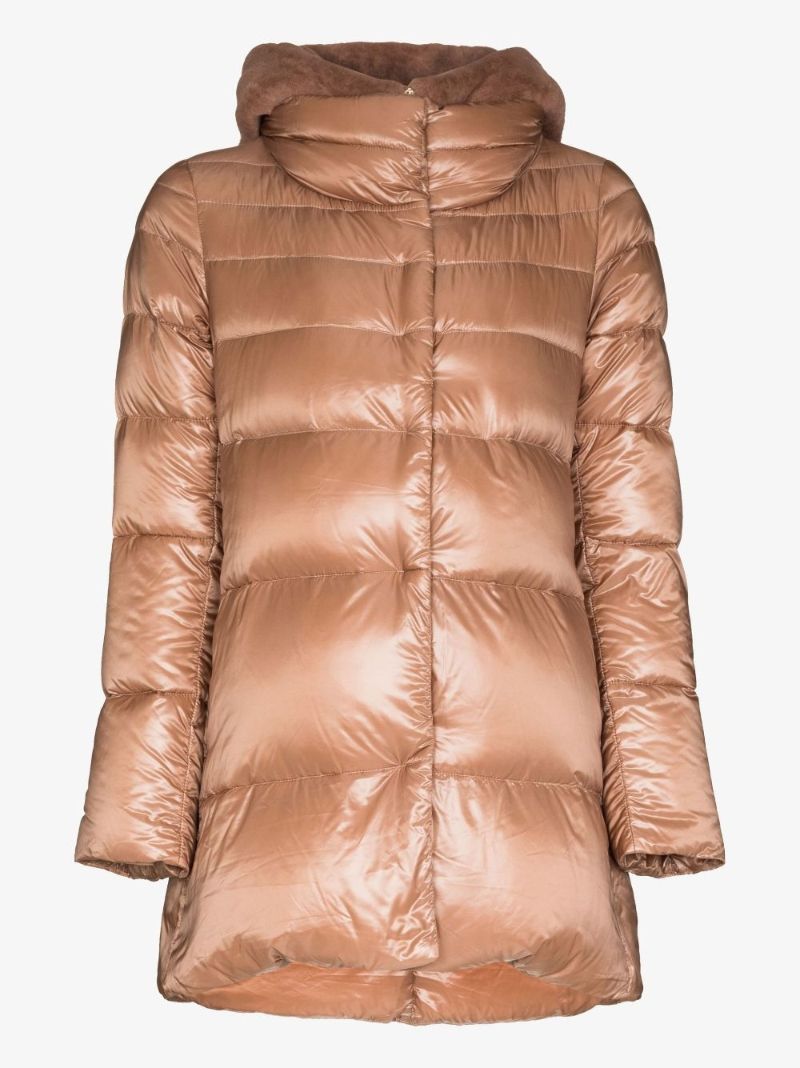 Neutral Nylon Ultralight Hooded Puffer Coat