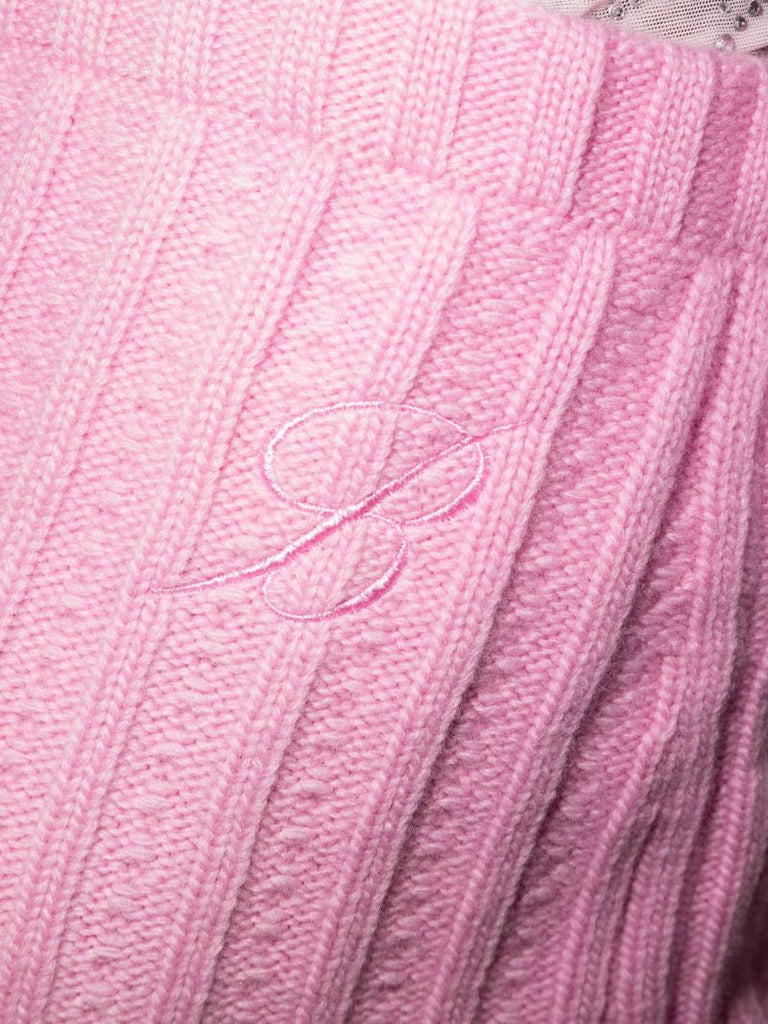 Pink Ribbed Mini Skirt