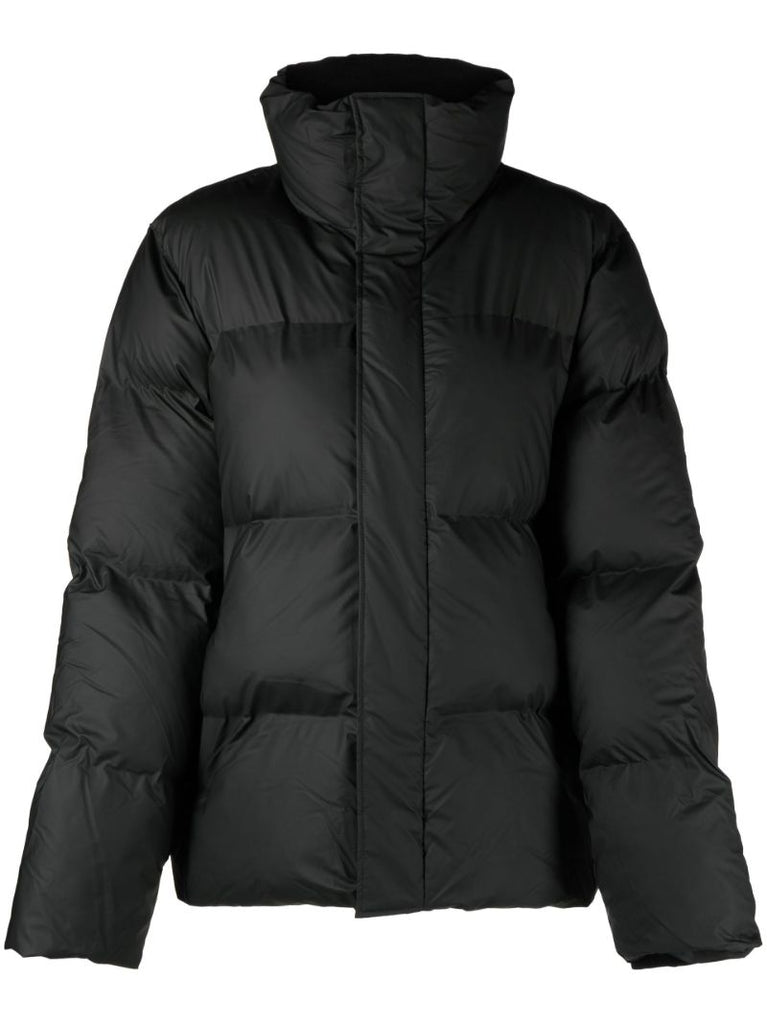 Black Boxy Puffer Jacket