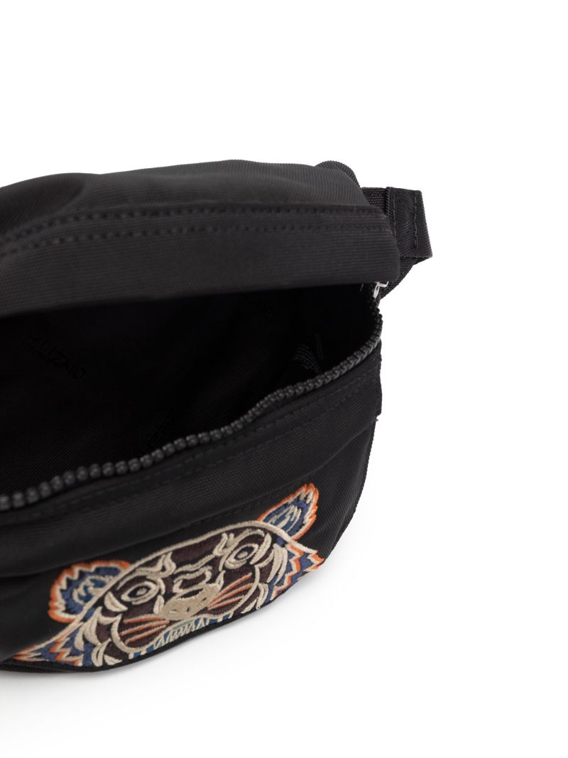 Black Kampus Tiger Small Embroidered Cross Body Bag