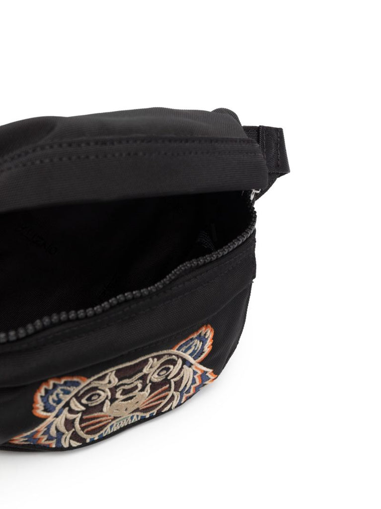 Black Kampus Tiger Small Embroidered Cross Body Bag