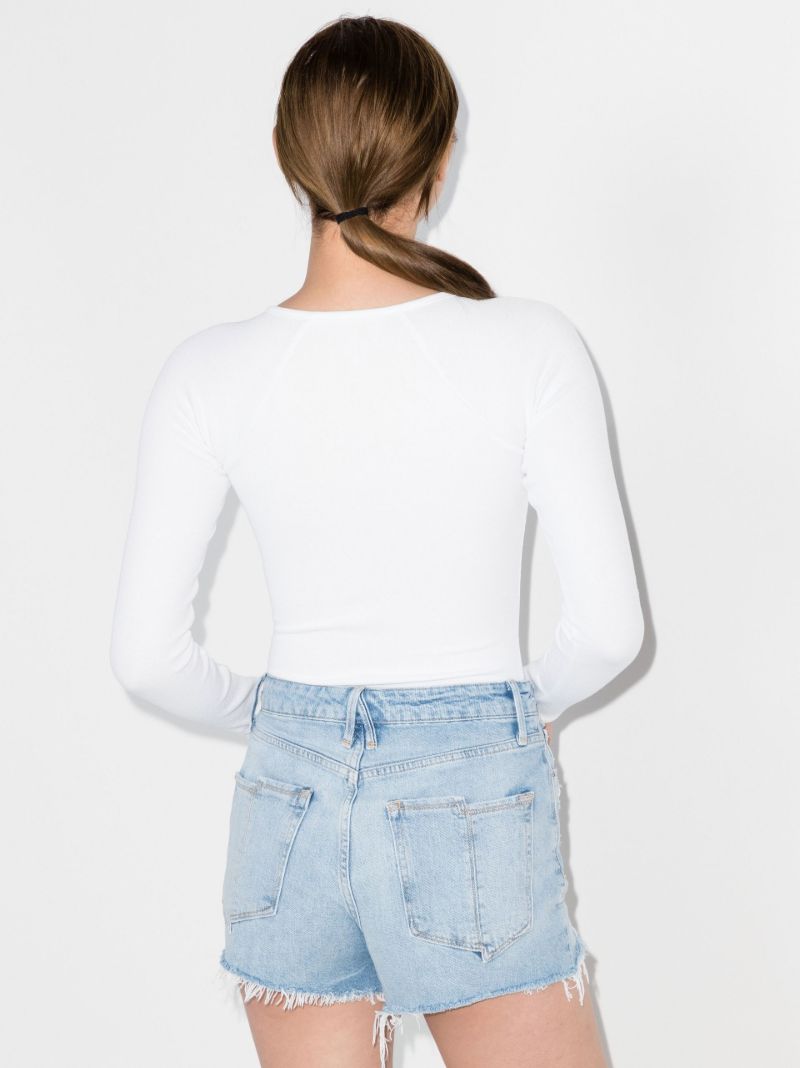 White the Feel Good Long Sleeve Bodysuit