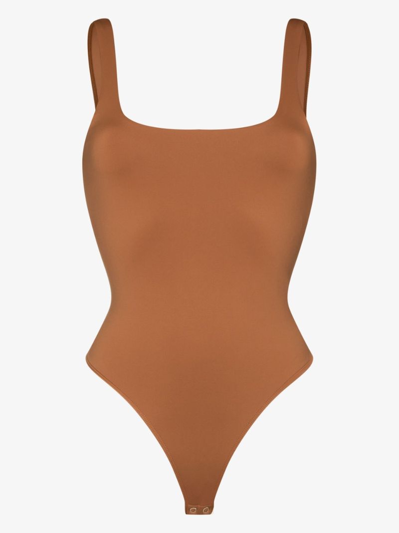 Brown Core Scuba Bodysuit