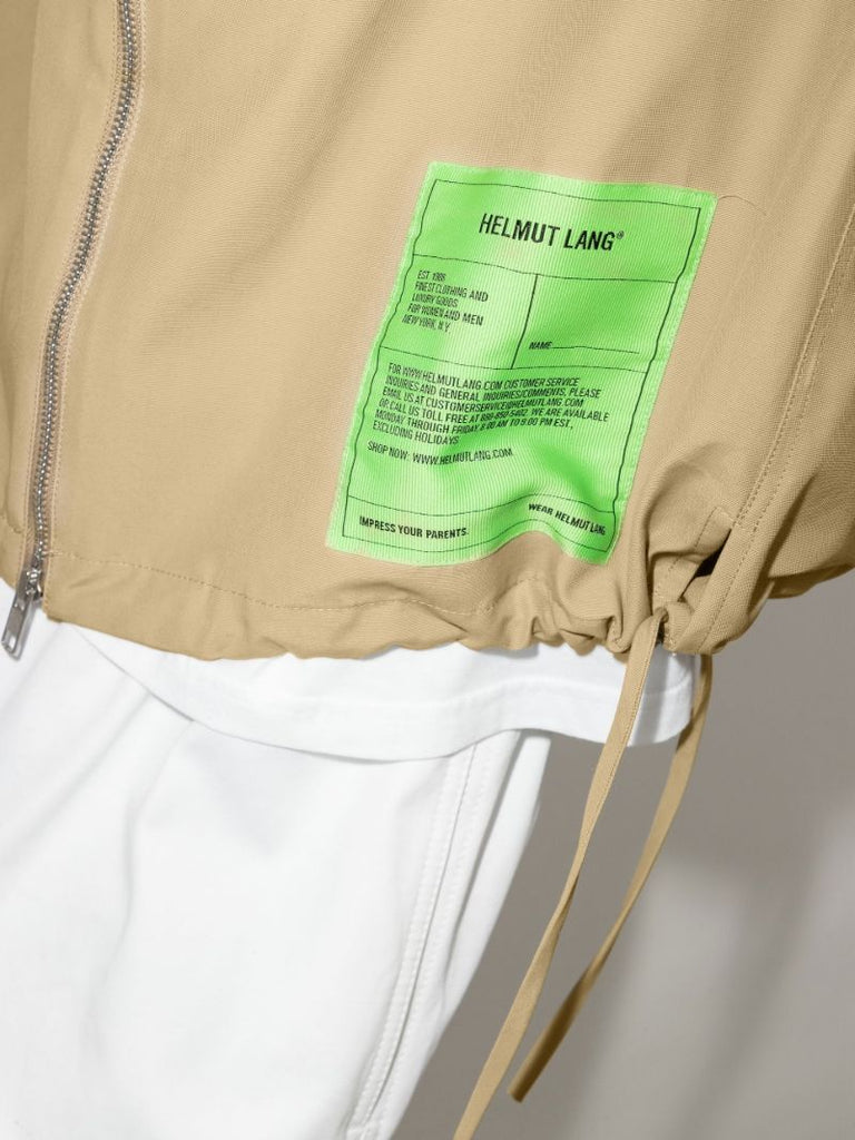 Neutral Zip-up Short Sleeve Shirt