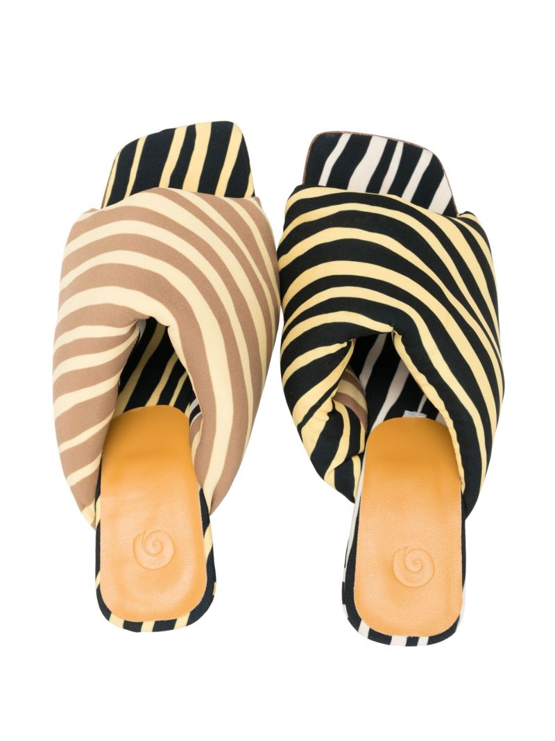 Yellow Euan 100 Striped Mules