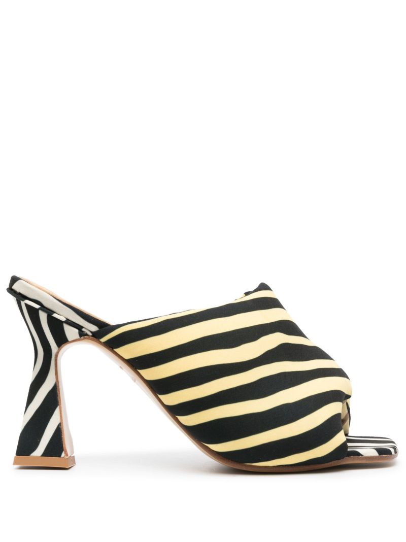 Yellow Euan 100 Striped Mules