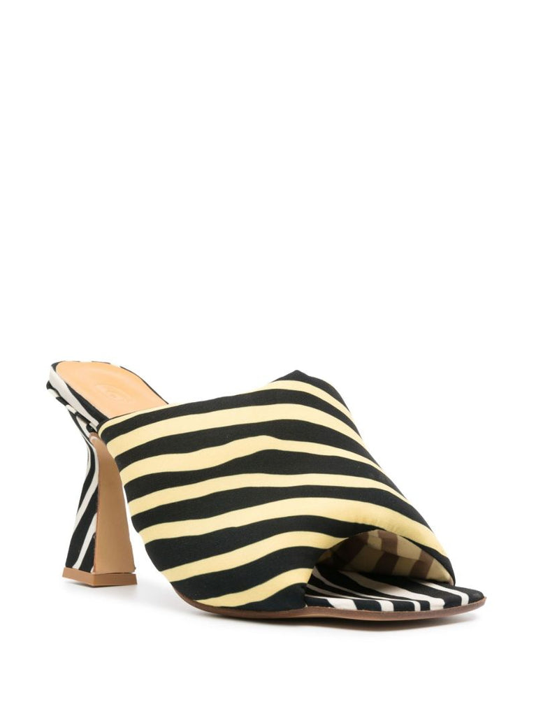 Yellow Euan 100 Striped Mules