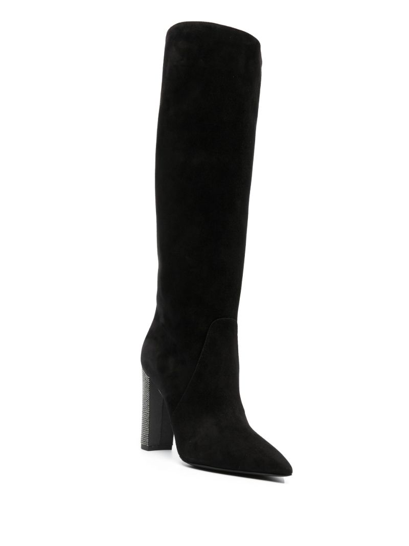Black 100 Suede Knee-high Boots