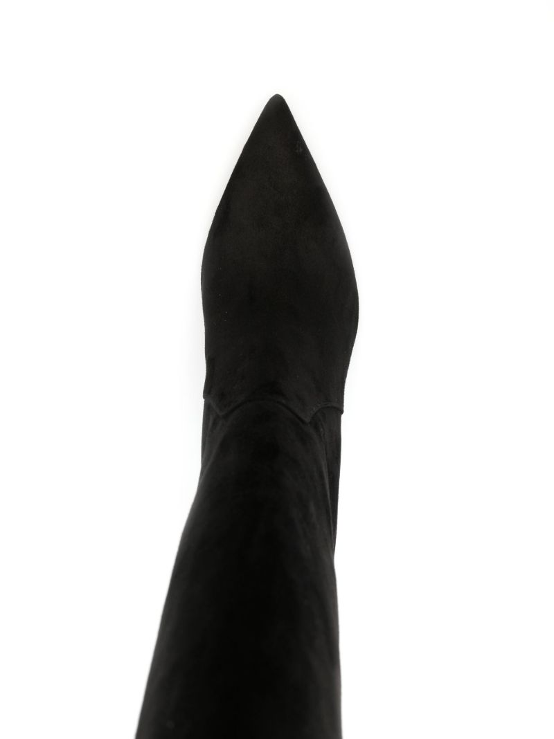 Black 100 Suede Knee-high Boots