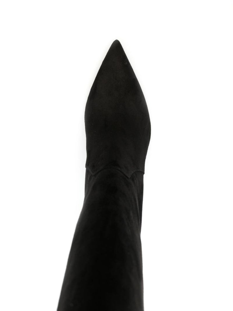 Black 100 Suede Knee-high Boots
