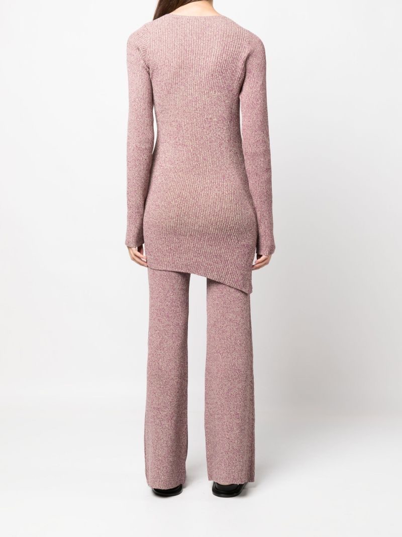 Purple Ribbed MÃ_x0083_Â©lange Sweater