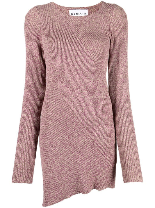 Purple Ribbed MÃ_x0083_Â©lange Sweater