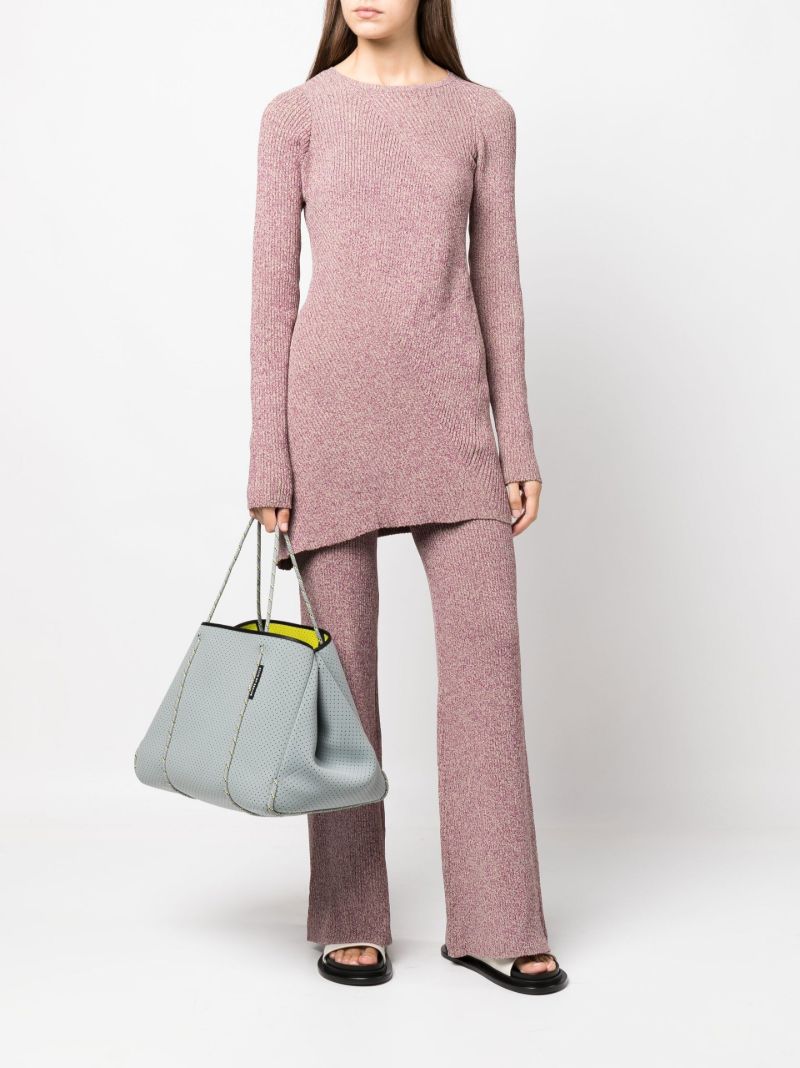 Purple Ribbed MÃ_x0083_Â©lange Sweater