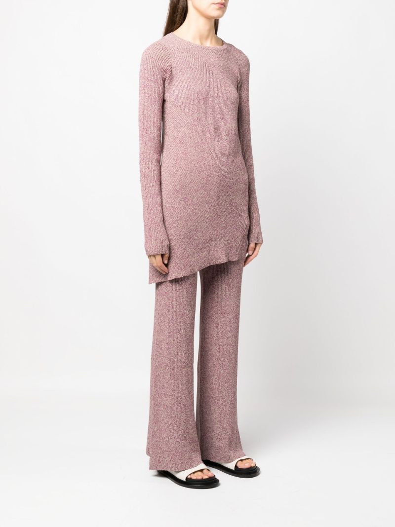 Purple Ribbed MÃ_x0083_Â©lange Sweater