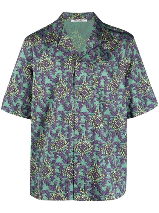 Green Johan Printed Short Sleeve Shirt