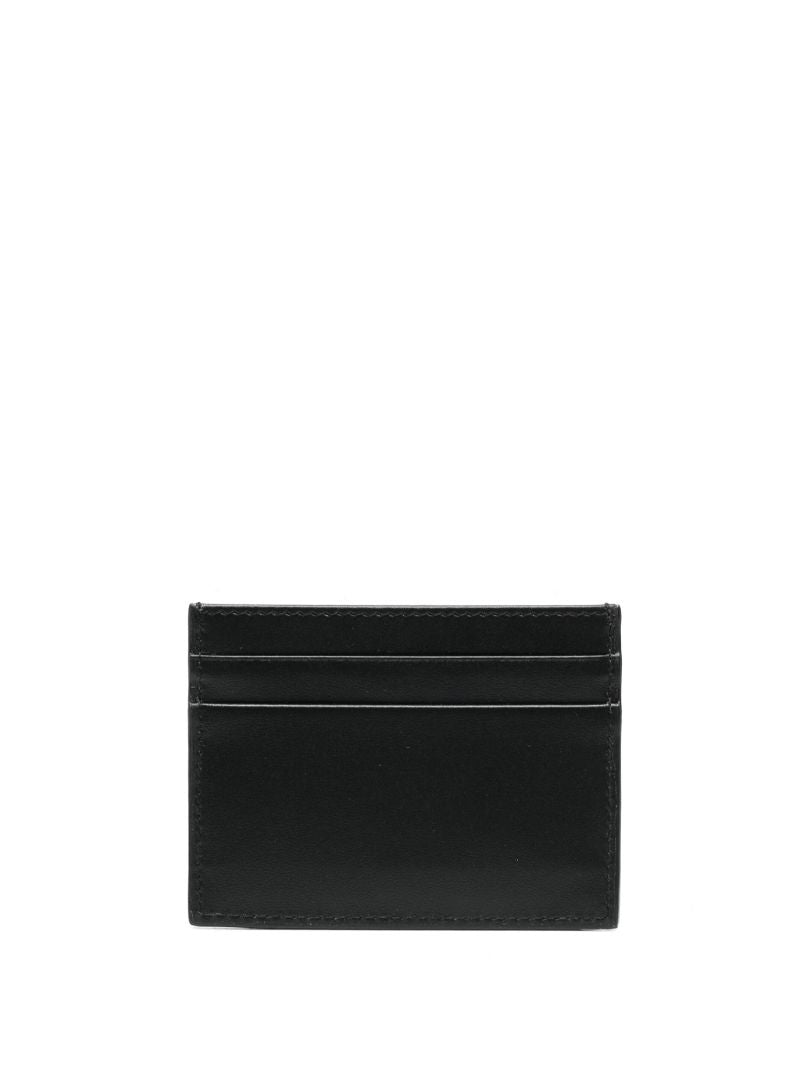 Black Logo Plaque Leather Cardholder