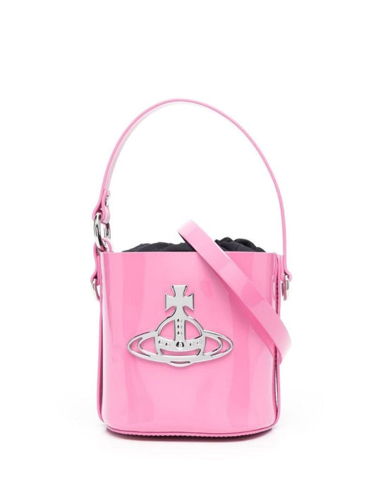 Pink Orb Plaque Bucket Bag