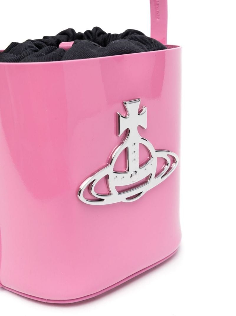 Pink Orb Plaque Bucket Bag
