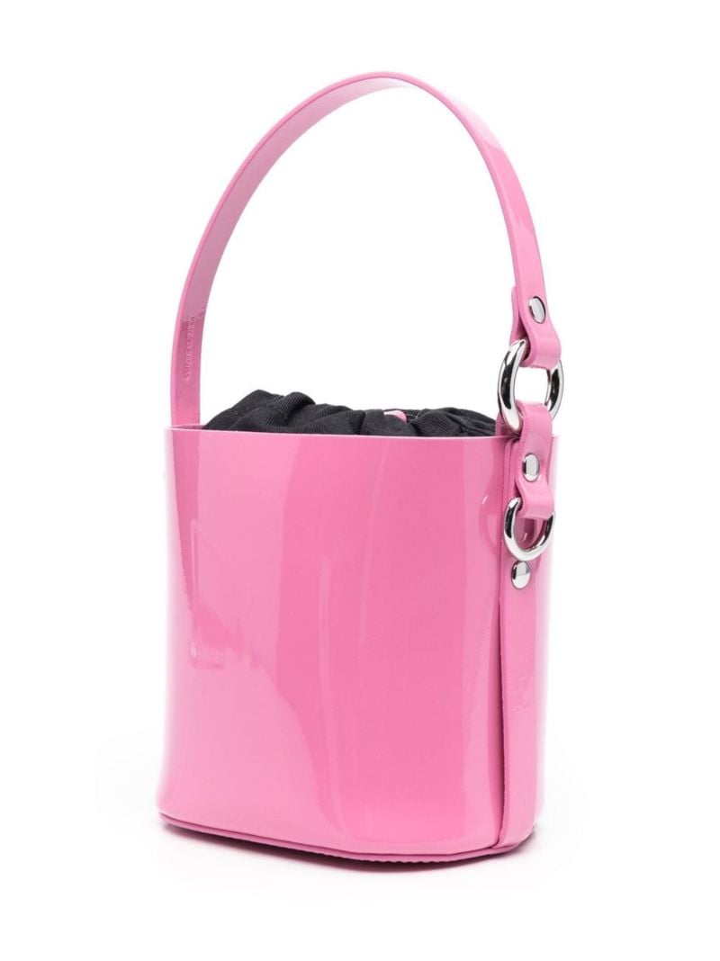 Pink Orb Plaque Bucket Bag