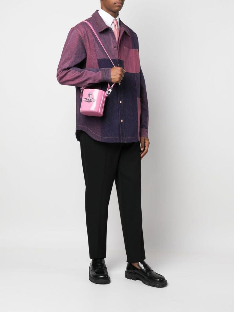 Pink Orb Plaque Bucket Bag