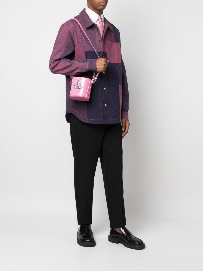 Pink Orb Plaque Bucket Bag