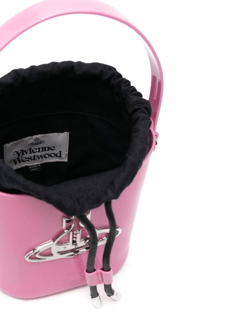 Pink Orb Plaque Bucket Bag