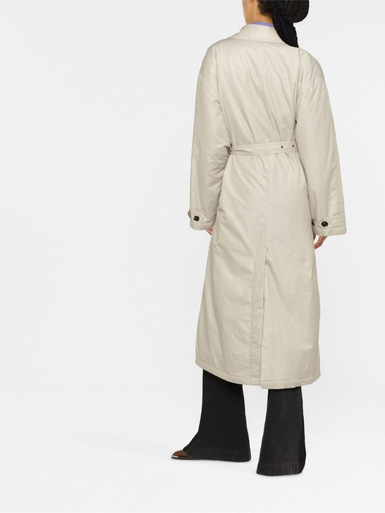 Neutral Crisley Belted Trench Coat