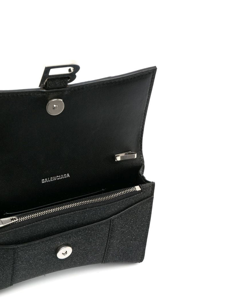 Black Hourglass Xs Chain Wallet