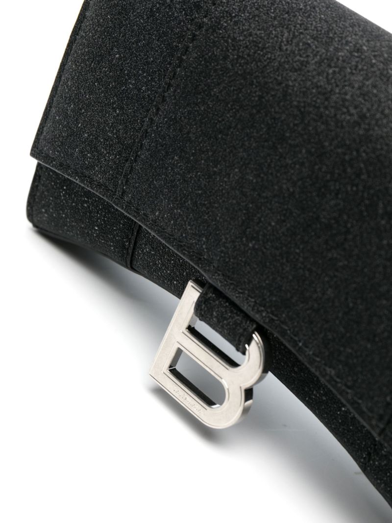 Black Hourglass Xs Chain Wallet