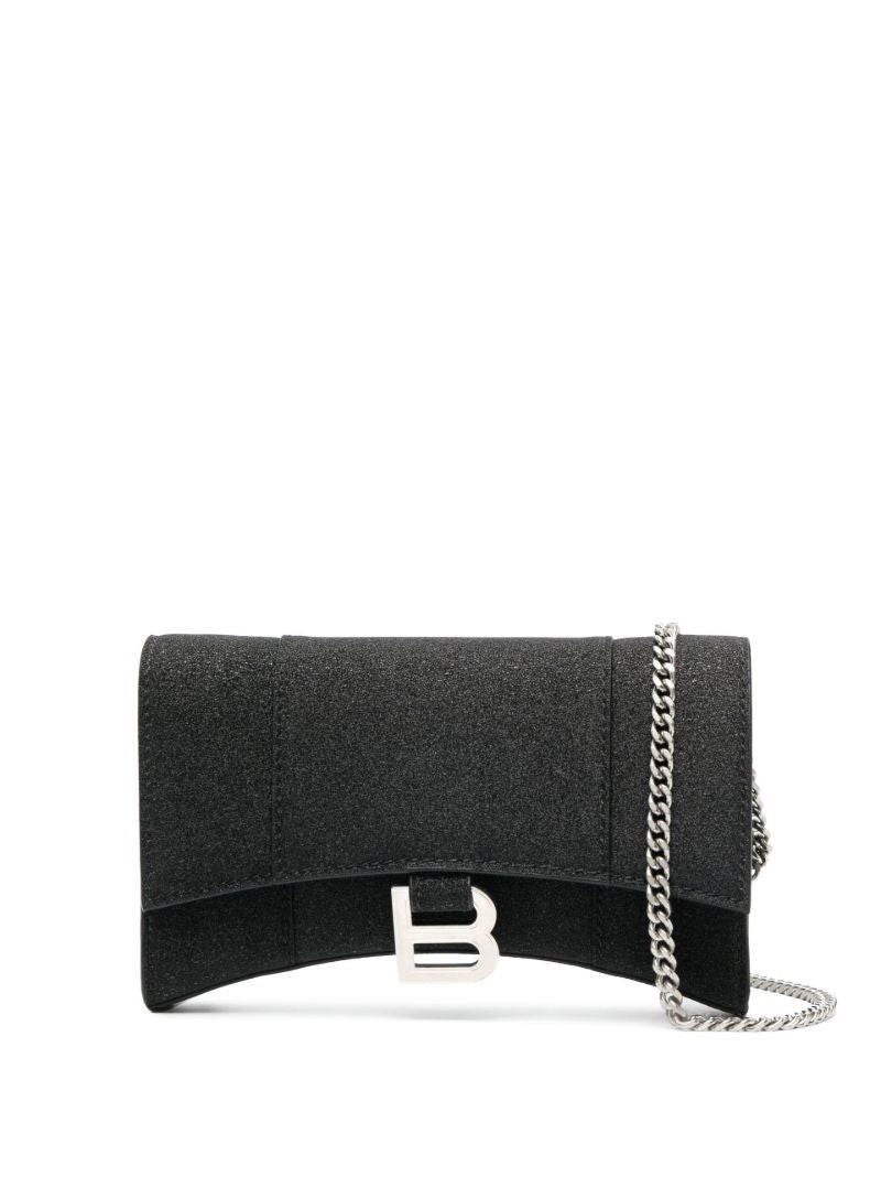 Black Hourglass Xs Chain Wallet