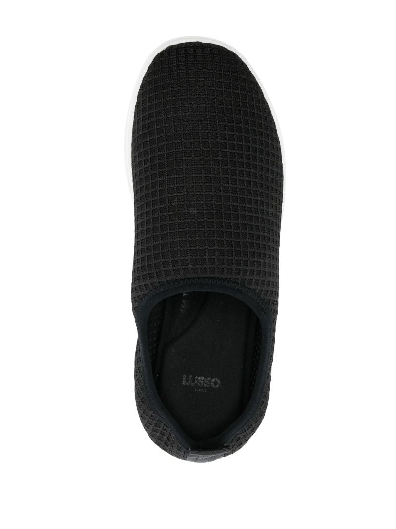 Black Gehry Waffle Slippers