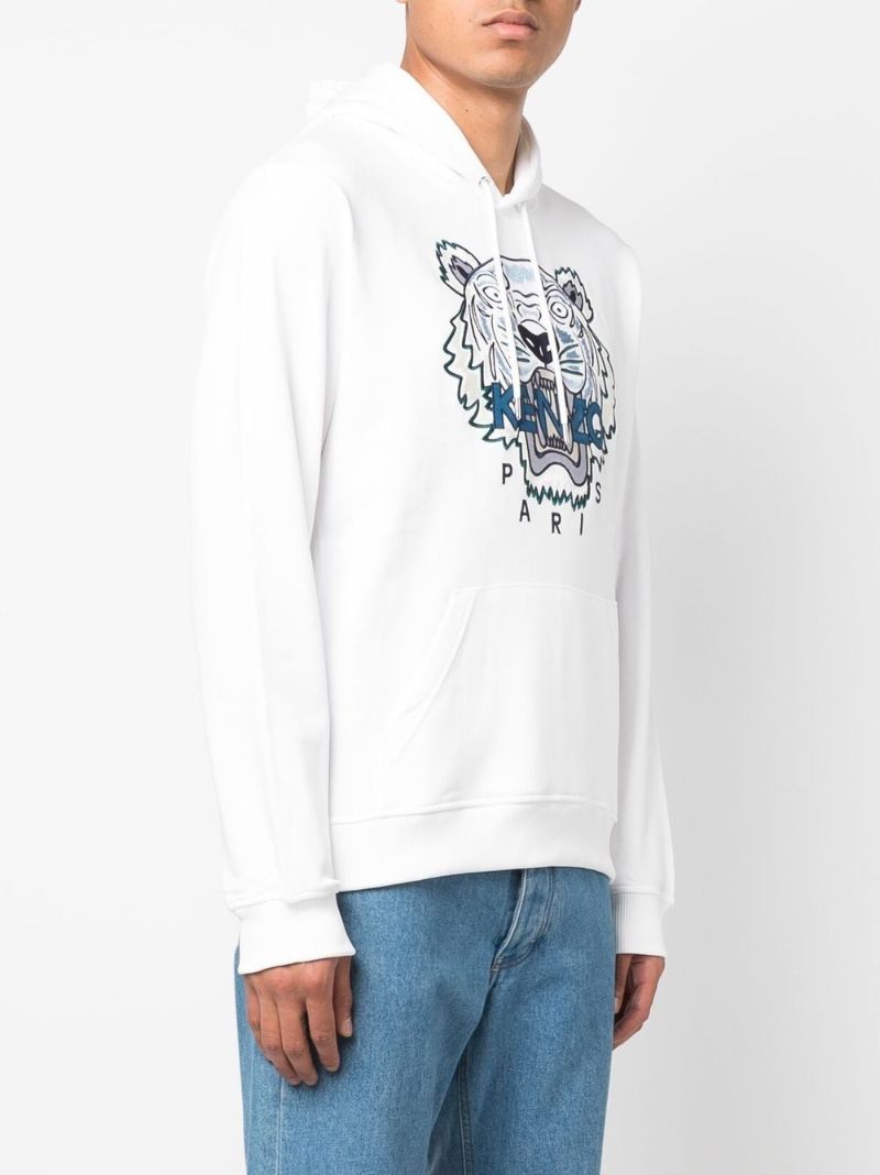 White Tiger Logo Cotton Hoodie
